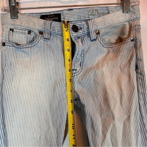 JCREW Pinstripe Toothpick Jeans size 25 - Picture 4 of 5